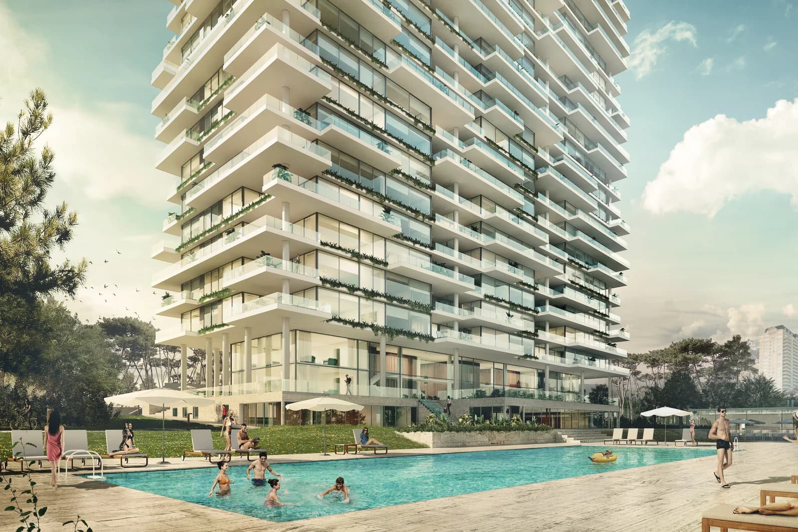 Render piscina y solárium Venetian